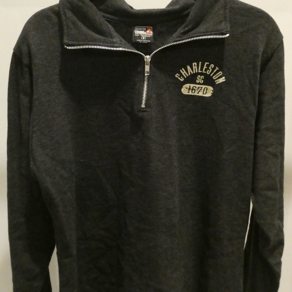 Outfitter Trading Men's dark grey Quarter-Zip Sweater
